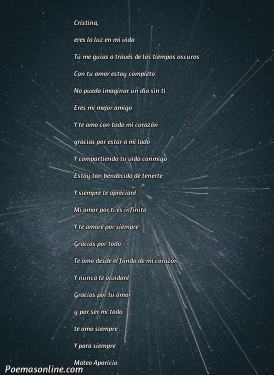Hermoso Poema para Cristina, 5 Mejores Poemas para Cristina