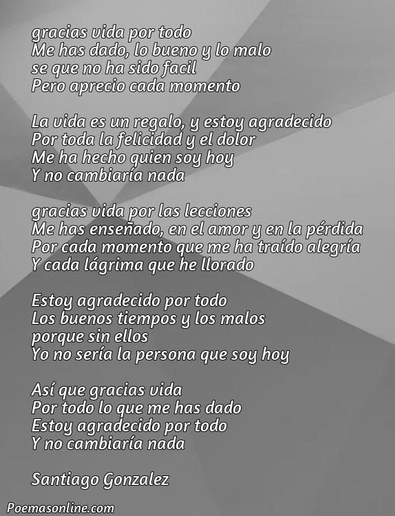 Lindo Poema para Dar Gracias a la Vida, Cinco Poemas para Dar Gracias a la Vida