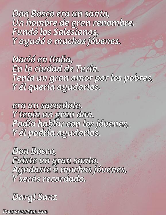 Lindo Poema para Don Bosco, Cinco Mejores Poemas para Don Bosco