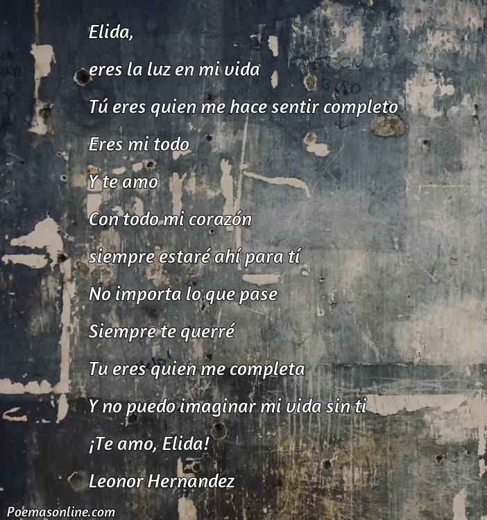 Reflexivo Poema para Elida, Poemas para Elida