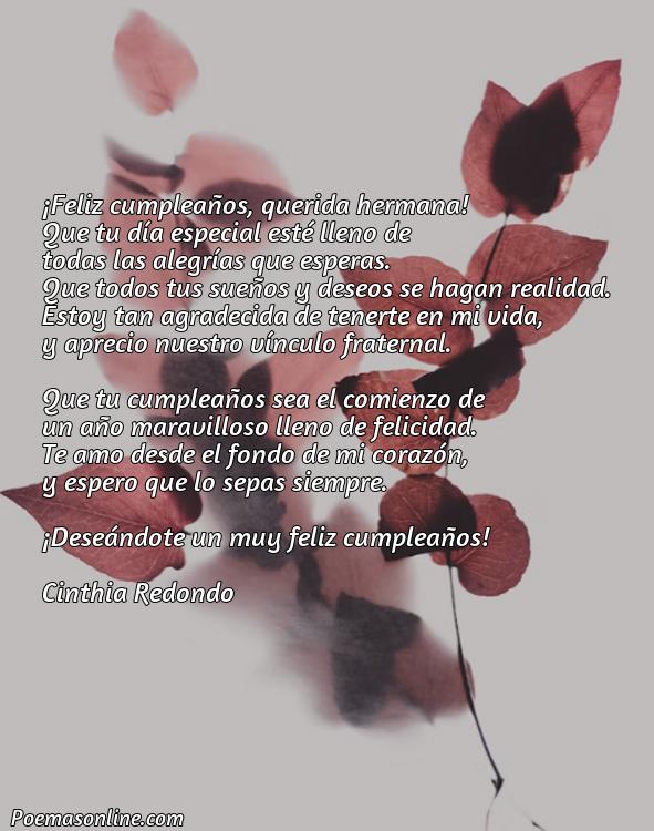 Corto Poema para Felicitar a una Hermana en su Cumpleaños, Cinco Mejores Poemas para Felicitar a una Hermana en su Cumpleaños