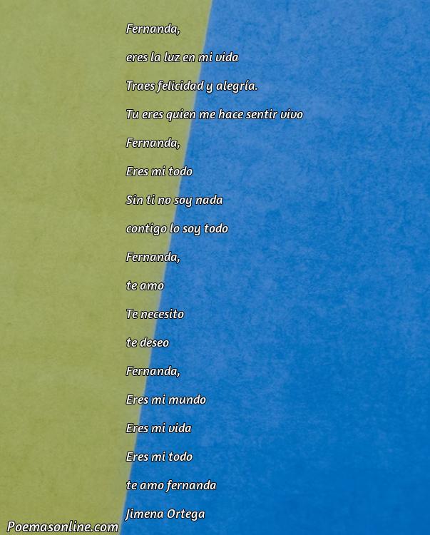 Hermoso Poema para Fernanda, Poemas para Fernanda