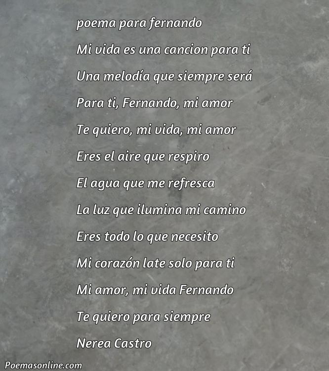 Corto Poema para Fernando, 5 Mejores Poemas para Fernando