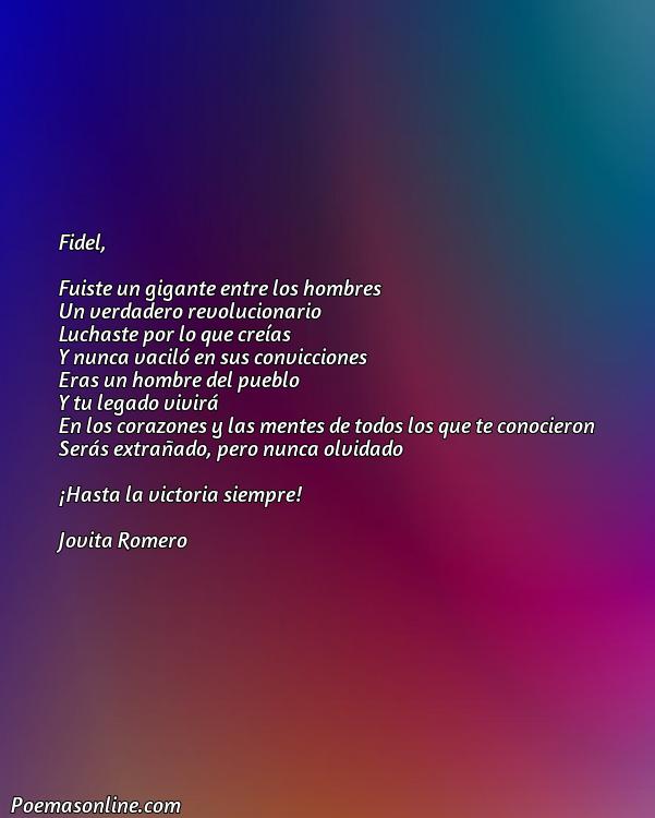 Mejor Poema para Fidel, 5 Poemas para Fidel