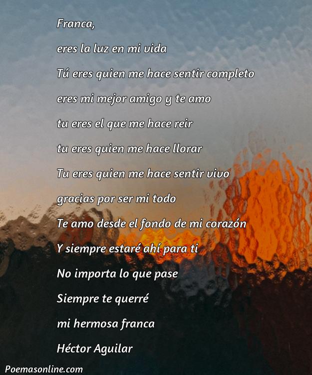 Mejor Poema para Franca, Poemas para Franca