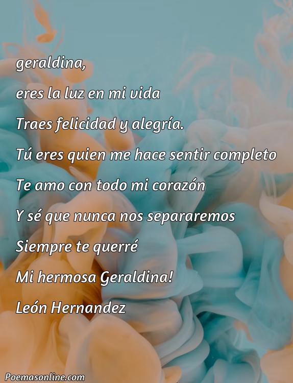 Hermoso Poema para Geraldina, Poemas para Geraldina