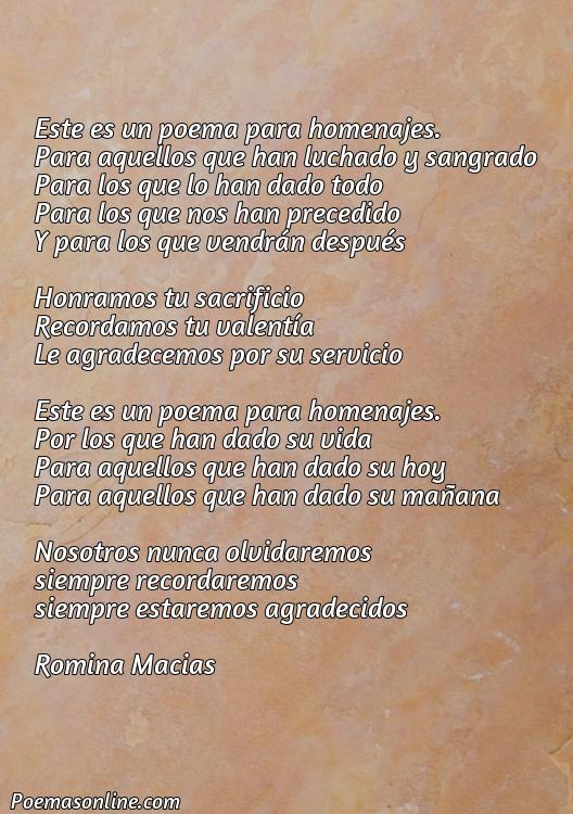 Lindo Poema para Homenajes, 5 Mejores Poemas para Homenajes