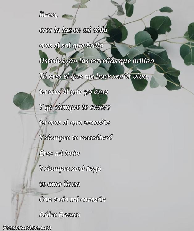Lindo Poema para Ilona, 5 Poemas para Ilona