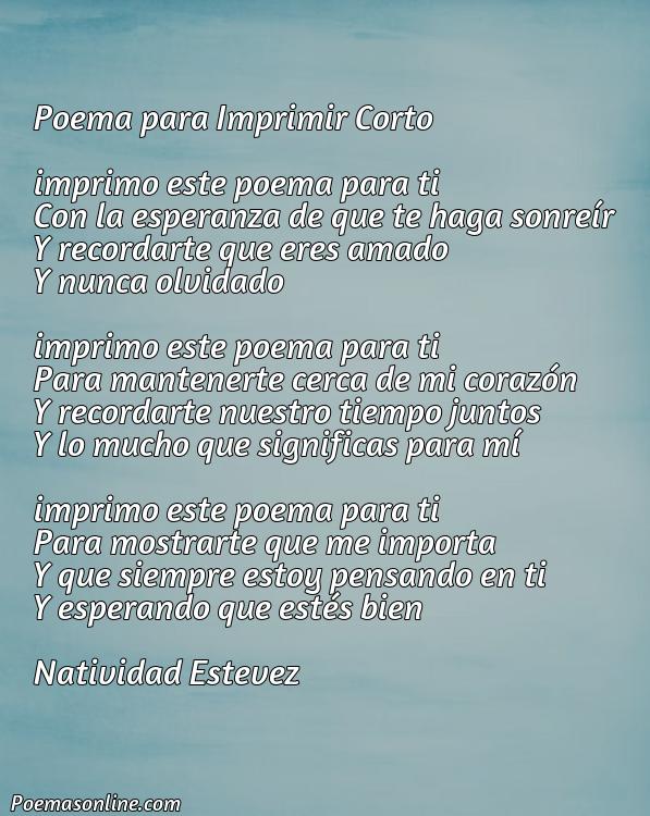 Mejor Poema para Imprimir Cortos, Poemas para Imprimir Cortos