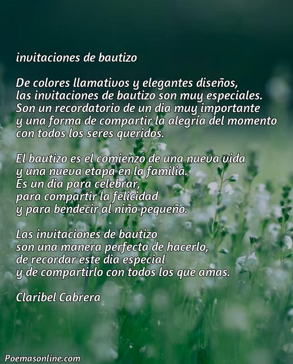 Reflexivo Poema para Invitaciones de Bautizo, 5 Mejores Poemas para Invitaciones de Bautizo