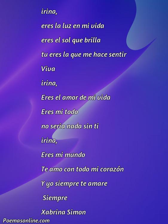 Corto Poema para Irina, Poemas para Irina