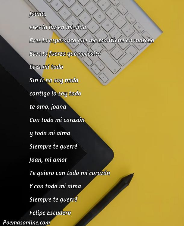 Inspirador Poema para Joan, Poemas para Joan