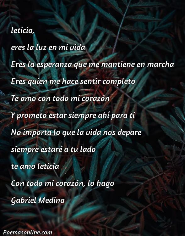 Mejor Poema para Leticia, Cinco Mejores Poemas para Leticia