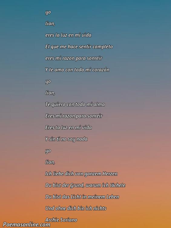 Corto Poema para Lian, Cinco Mejores Poemas para Lian