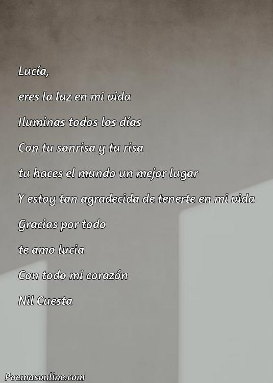 Corto Poema para Lucia, Cinco Poemas para Lucia
