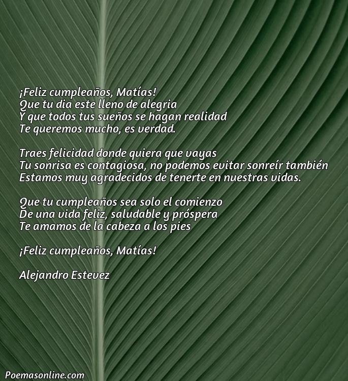 Inspirador Poema para Matías, Poemas para Matías