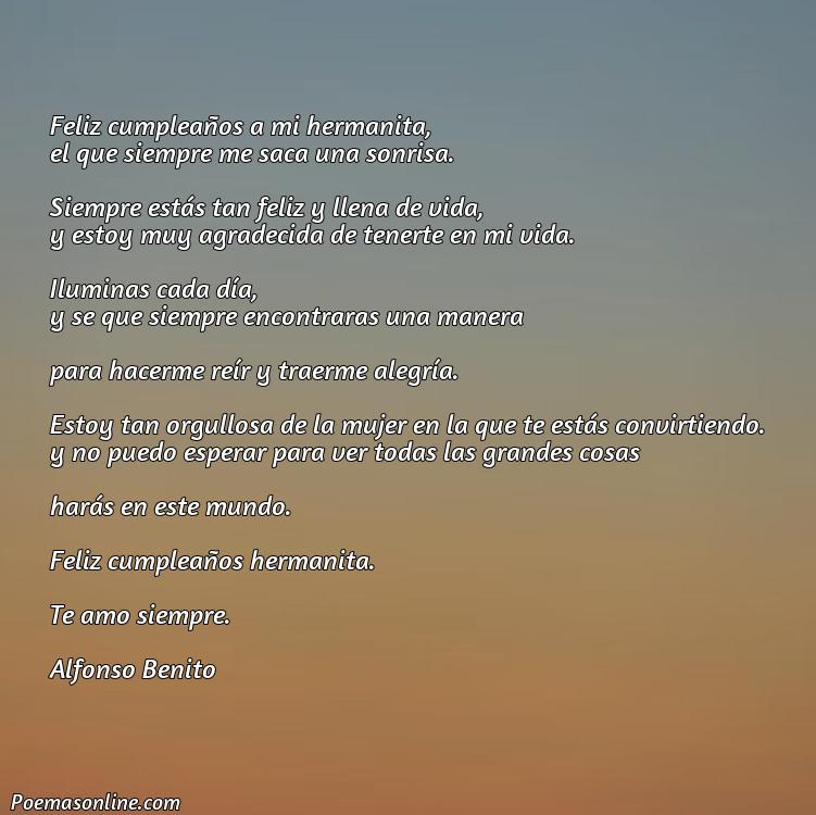 Excelente Poema para mi Hermana Pequeña en su Cumpleaños, Cinco Mejores Poemas para mi Hermana Pequeña en su Cumpleaños