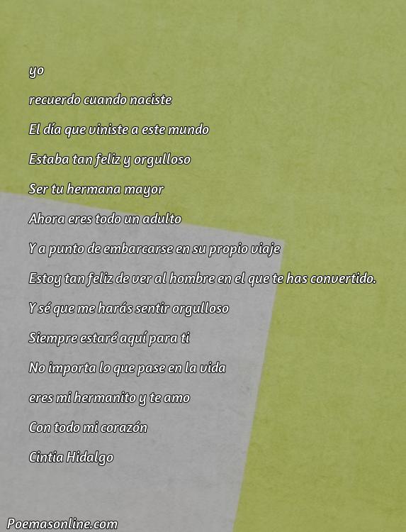 Hermoso Poema para mi Hermano Menor, Poemas para mi Hermano Menor