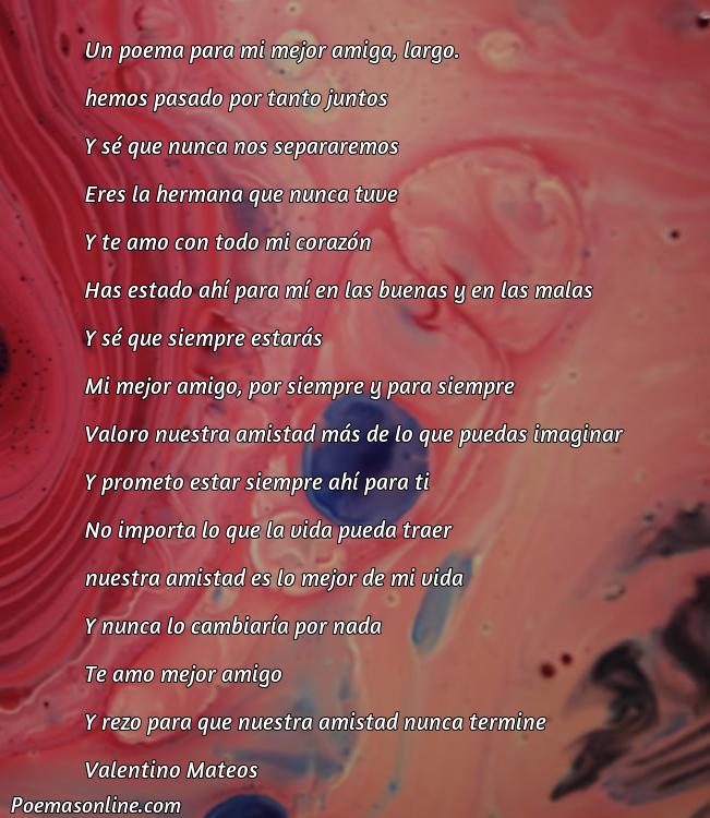 Inspirador Poema para mi Mejor Amiga Largo, Poemas para mi Mejor Amiga Largo