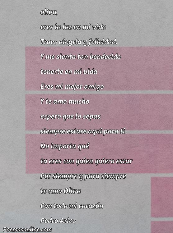 Excelente Poema para Oliva, Cinco Mejores Poemas para Oliva