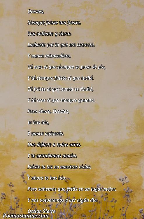 Hermoso Poema para Orestes, 5 Mejores Poemas para Orestes