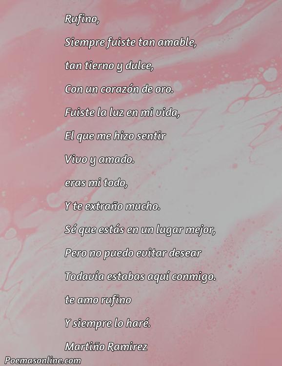 Excelente Poema para Rufino, Cinco Mejores Poemas para Rufino