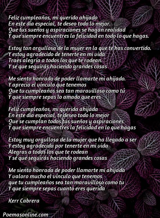 Inspirador Poema para una Ahijada en su Cumpleaños, Poemas para una Ahijada en su Cumpleaños