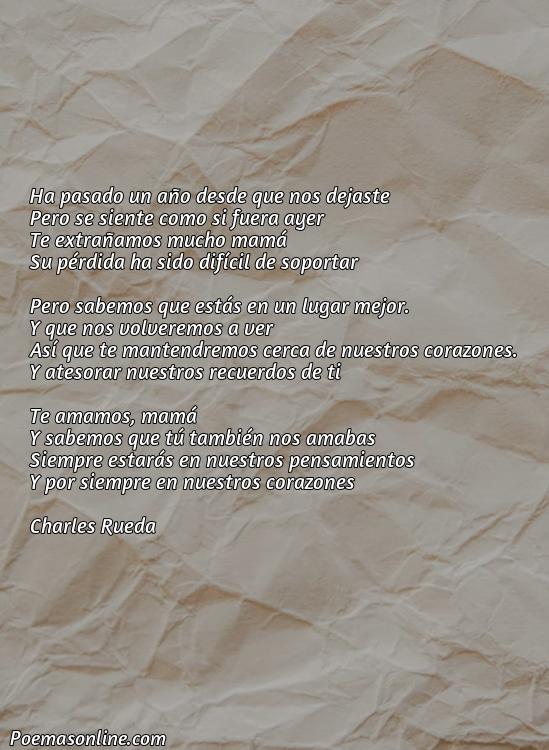 Mejor Poema para una Madre Fallecida en su Primer Aniversario, Cinco Poemas para una Madre Fallecida en su Primer Aniversario