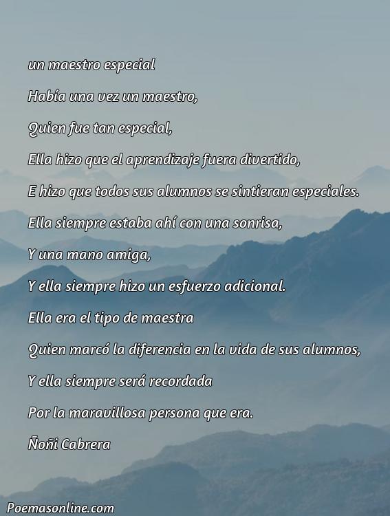 Mejor Poema para una Maestra Especial, Cinco Mejores Poemas para una Maestra Especial