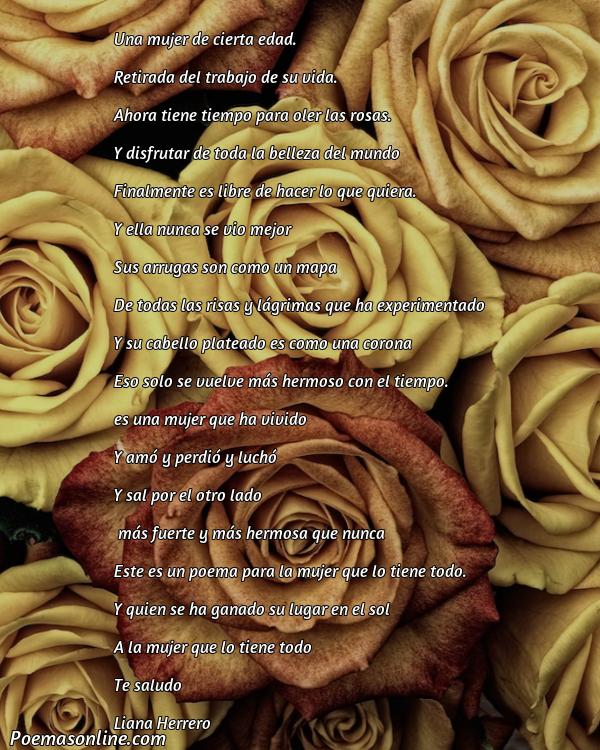 Excelente Poema para una Mujer Jubilada, Poemas para una Mujer Jubilada