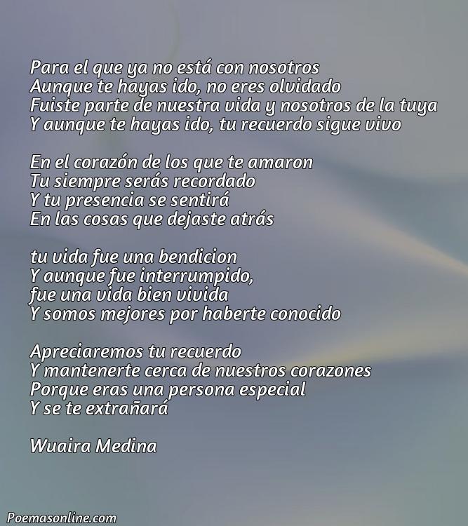 Hermoso Poema para una Persona que Ha Fallecido, 5 Poemas para una Persona que Ha Fallecido