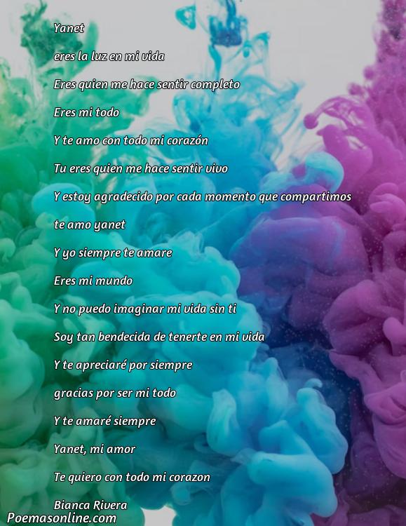 Mejor Poema para Yanet, 5 Poemas para Yanet