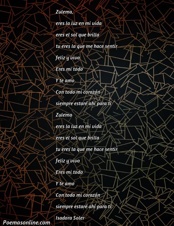 Lindo Poema para Zulema, Poemas para Zulema