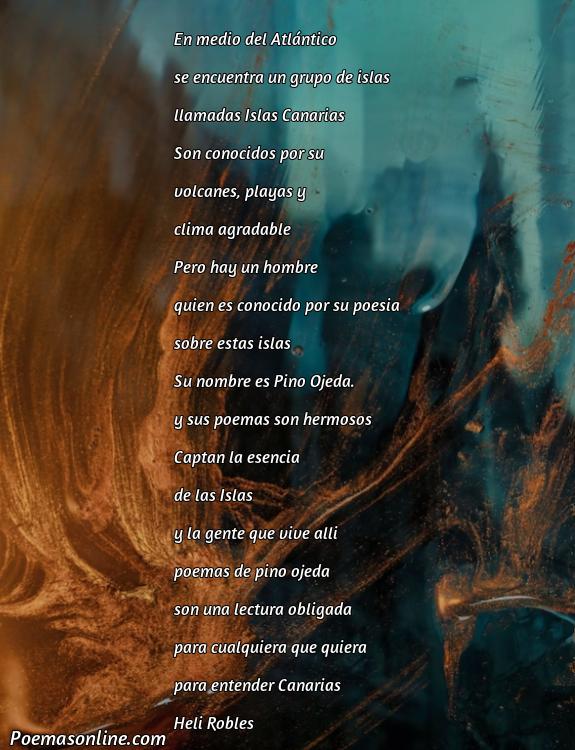 Lindo Poema Pino Ojeda sobre Canarias, 5 Mejores Poemas Pino Ojeda sobre Canarias