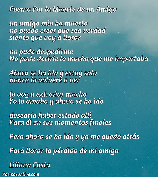 Excelente Poema Por la Muerte de un Amigo, Poemas Por la Muerte de un Amigo