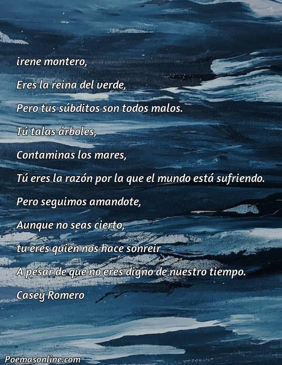 Hermoso Poema Satírico sobre Irene Montero, Cinco Mejores Poemas Satírico sobre Irene Montero