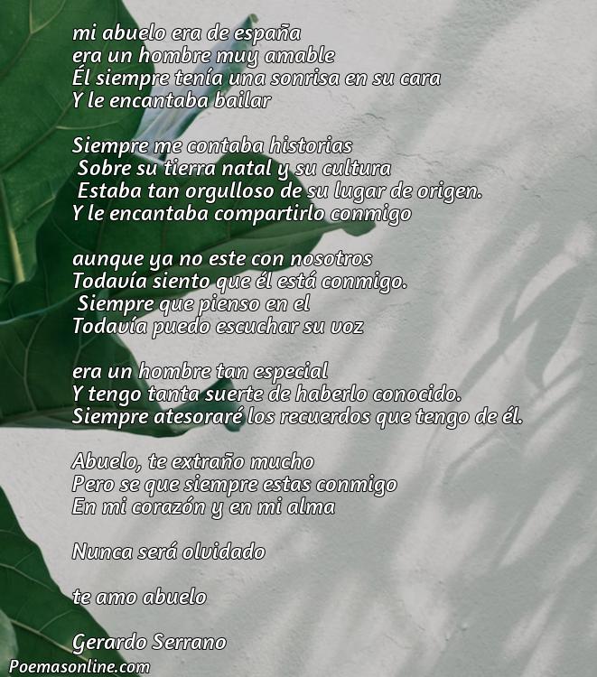 Hermoso Poema sobre Abuelo Castellano, Cinco Mejores Poemas sobre Abuelo Castellano