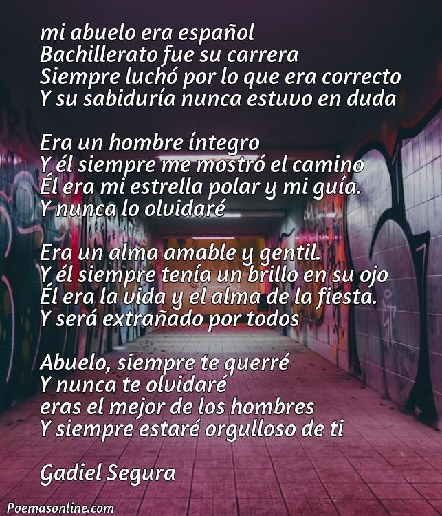 Hermoso Poema sobre Abuelo Castellano Bachillerato, Poemas sobre Abuelo Castellano Bachillerato