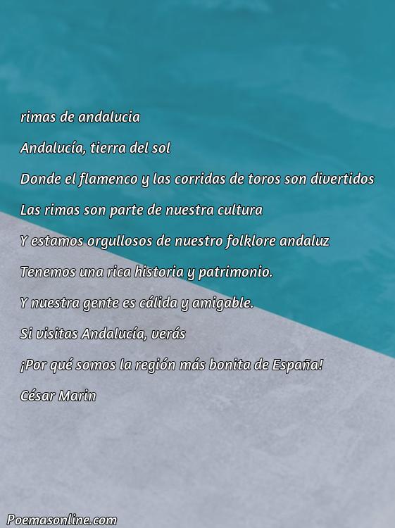 Hermoso Poema sobre Andalucía con Rimas, 5 Poemas sobre Andalucía con Rimas