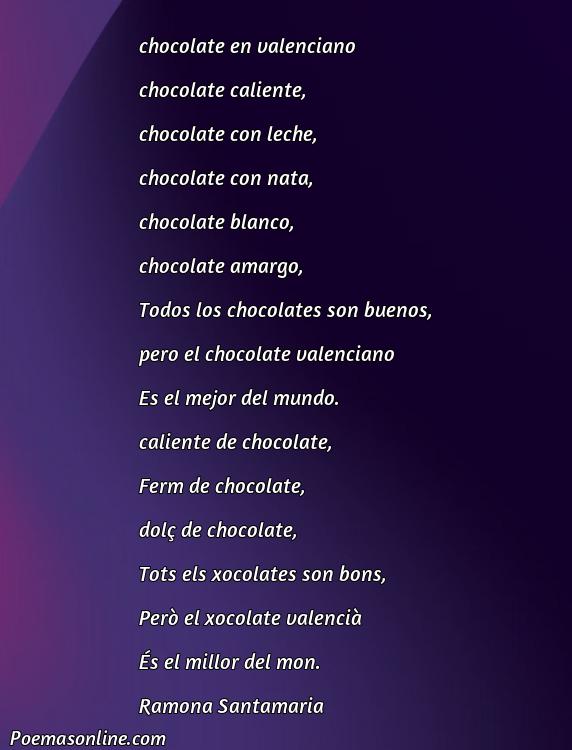 Corto Poema sobre Chocolate en Valenciano, Cinco Mejores Poemas sobre Chocolate en Valenciano