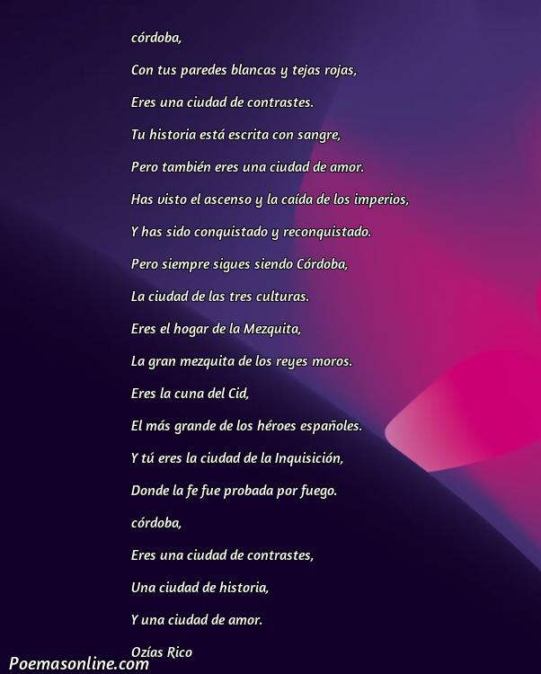 Hermoso Poema sobre Córdoba, Cinco Mejores Poemas sobre Córdoba