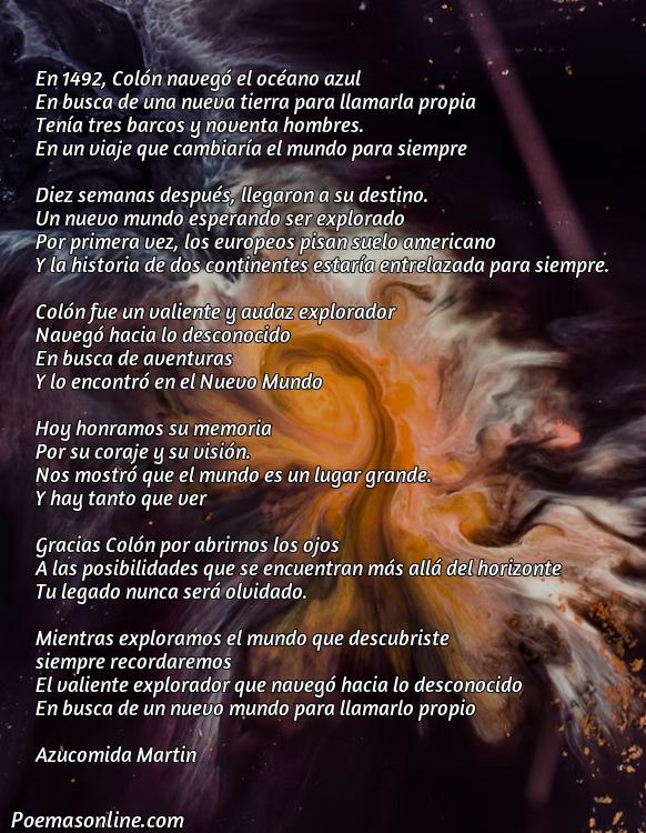 Lindo Poema sobre Cristóbal Colon, Cinco Poemas sobre Cristóbal Colon