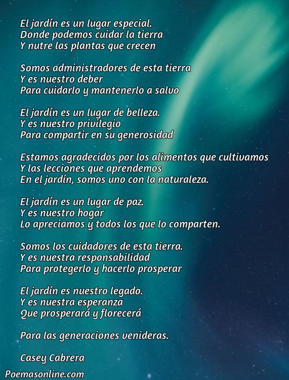 Corto Poema sobre Cuidado de la Huerta, Poemas sobre Cuidado de la Huerta