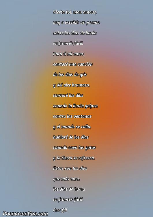 Reflexivo Poema sobre Días de Lluvia en Francés Fáciles, Poemas sobre Días de Lluvia en Francés Fáciles