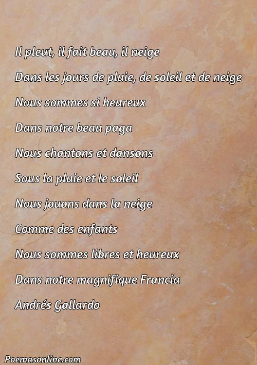 Inspirador Poema sobre Días de Lluvia Sol Nieve en Francés, Poemas sobre Días de Lluvia Sol Nieve en Francés