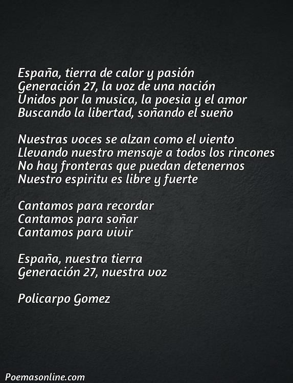 Reflexivo Poema sobre España Generación 27, 5 Mejores Poemas sobre España Generación 27