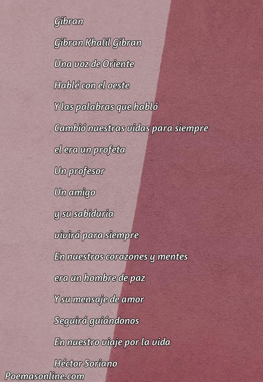 Excelente Poema sobre Gibran Khalil, 5 Poemas sobre Gibran Khalil