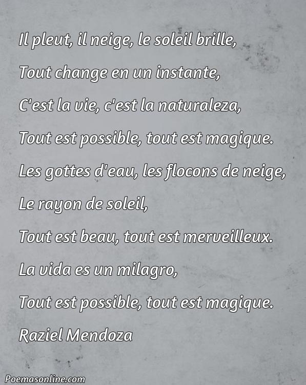 Hermoso Poema sobre Idas de Lluvia Sol Nieve en Francés, Poemas sobre Idas de Lluvia Sol Nieve en Francés