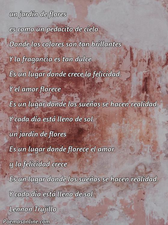 Excelente Poema sobre Jardín de Flores, Poemas sobre Jardín de Flores