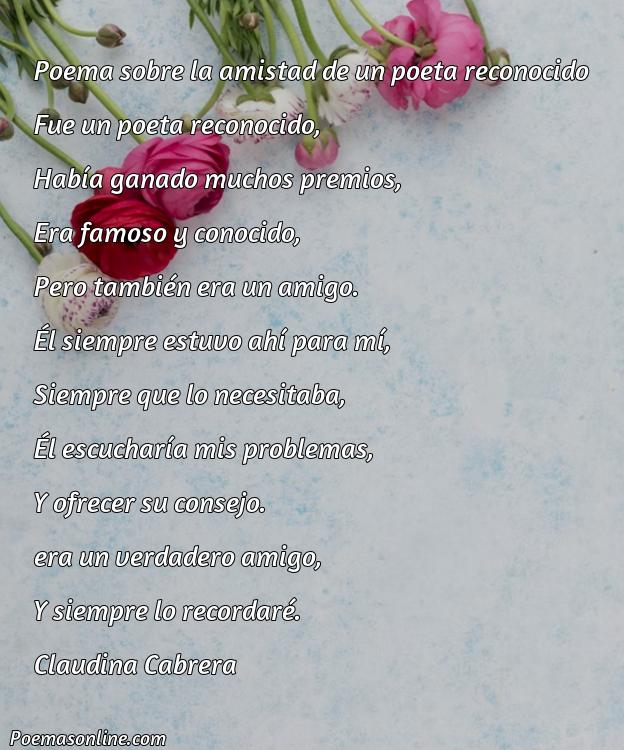 Corto Poema sobre la Amista de un Poeta Reconocido, Poemas sobre la Amista de un Poeta Reconocido